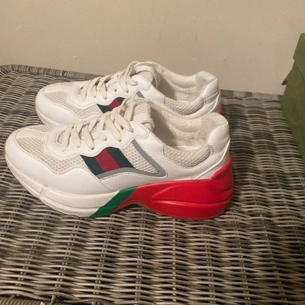 Gucci Rhyton White Sneakers size 10  ( EU 44 ) - Picture 2 of 4
